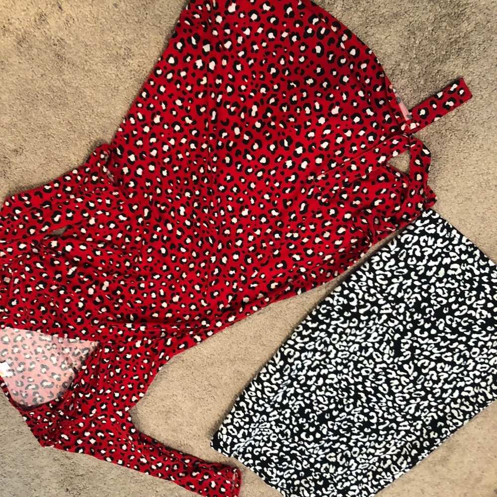 Lula Roe Wrap Dress and Cassie